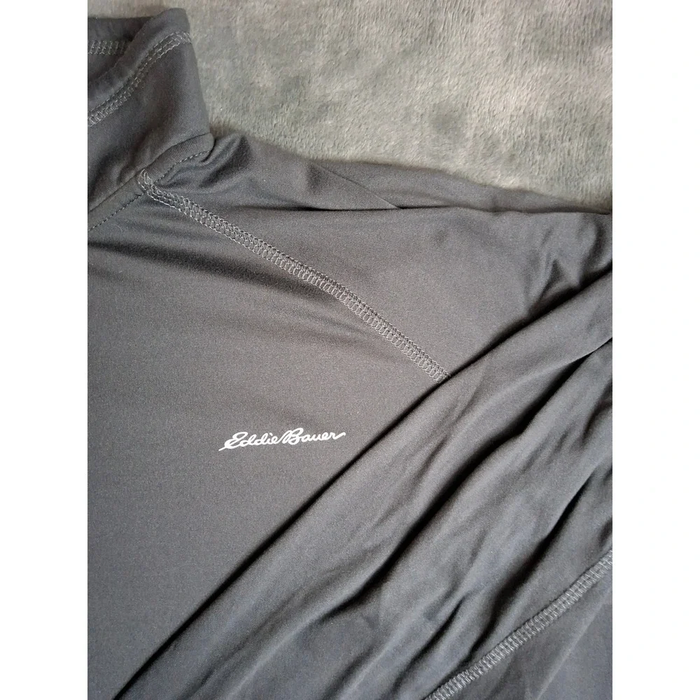 Eddie Bauer Mens XL‎ FreeDry Quarter Zip Pullover Gray Long Sleeve Golf Hiking